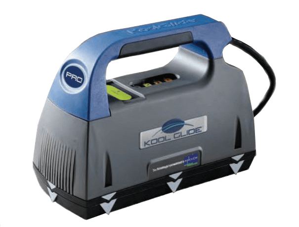 Kool Glide® a seam tape tool that evenly spreads signal through the carpet surface withouth touching the adhesive.
