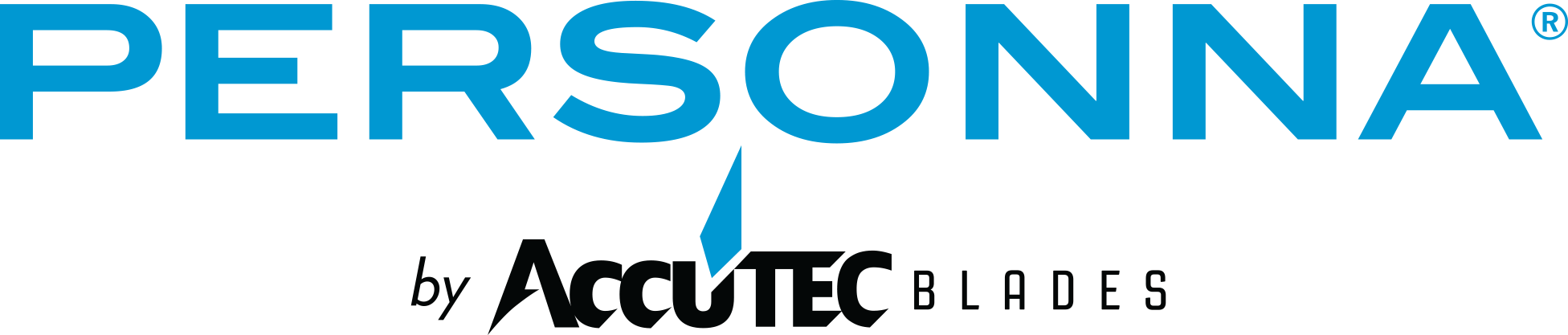 Accutec Blades Logo. Traxx Corporation is the sole sale agent for Personna Carpet and Utility Blades. 